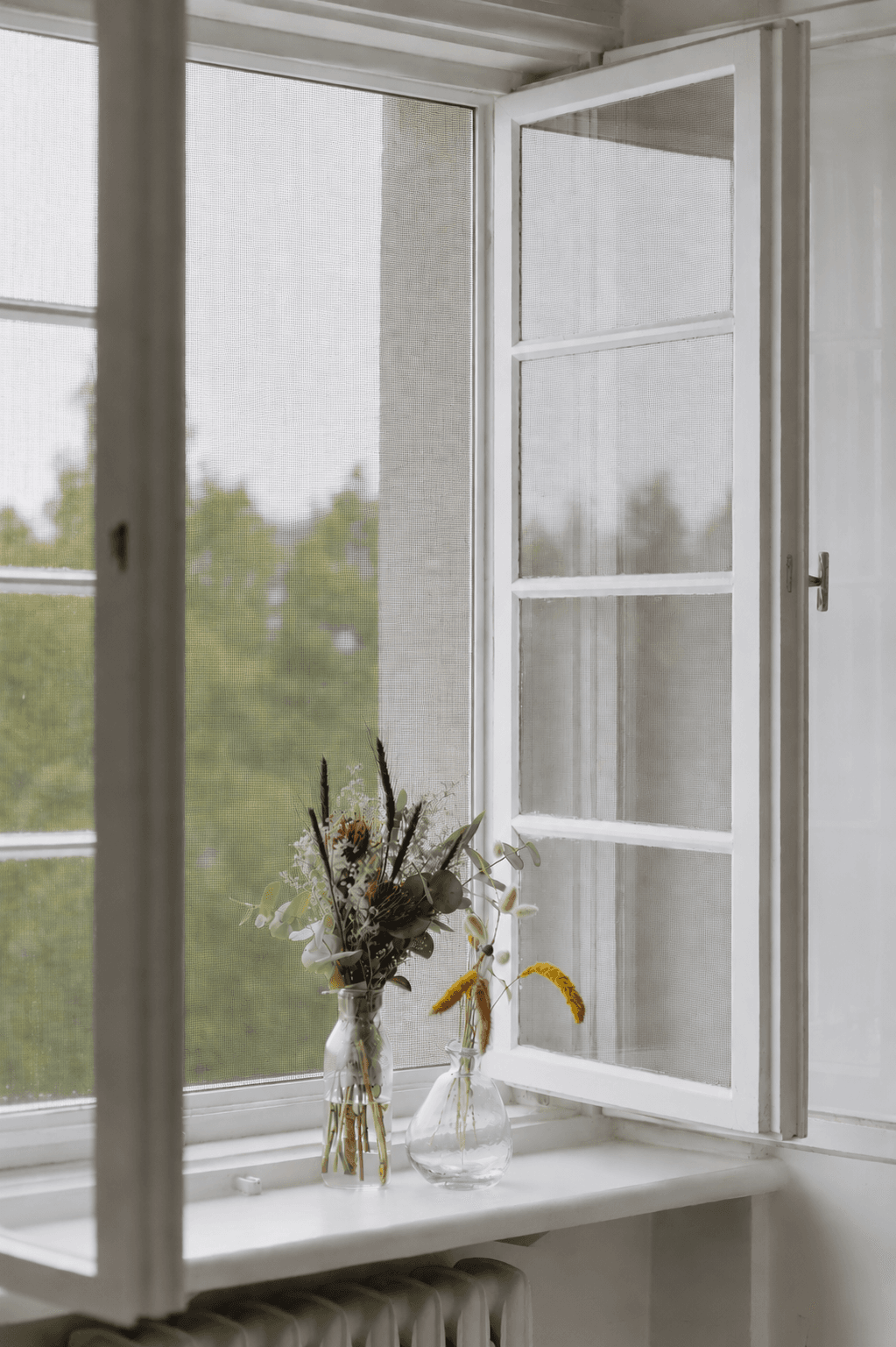 Framed Window Mosquito Net White