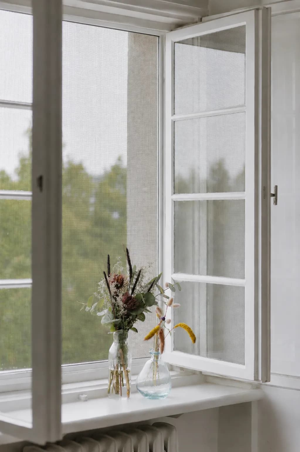 Fenster-Moskitonetz mit Rahmen White