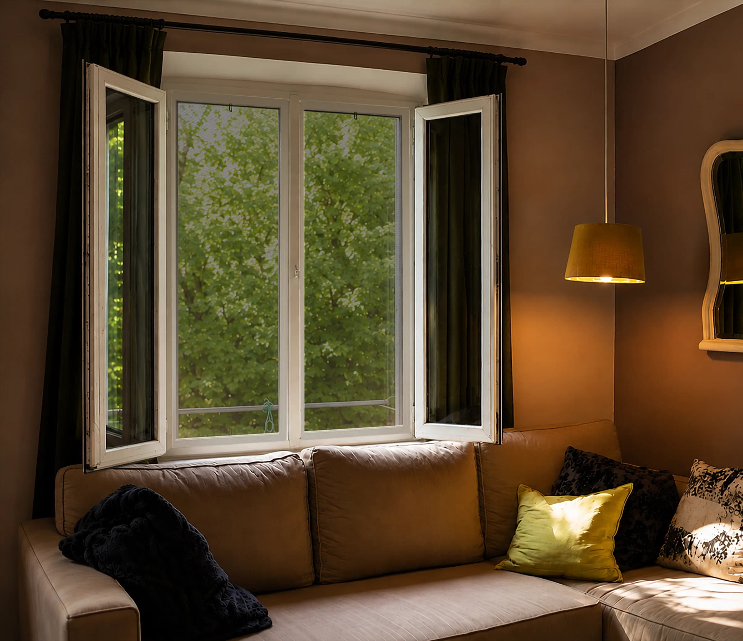 Fenster-Moskitonetz mit Rahmen White